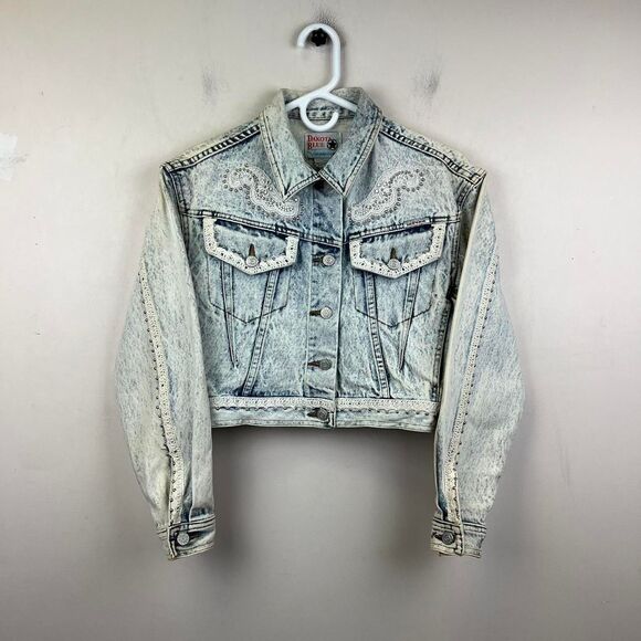 Dakota Blue Jackets & Blazers - Vintage 80s Dakota Blue Acid Wash Denim Jacket Size S